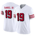 Vanessashop SF.49ers #19 Deebo Samuel Sr. Player White Limited Alternate Vapor F.U.S.E. Home Game Stitched Jerseys