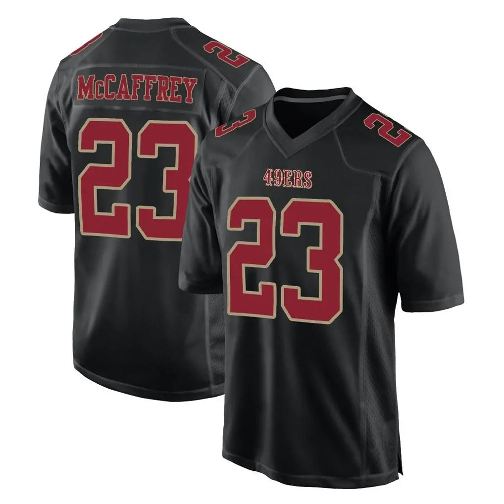 Vanessashop SF.49ers #23 Christian McCaffrey Player Black Fashion Home Game Stitched Jerseys