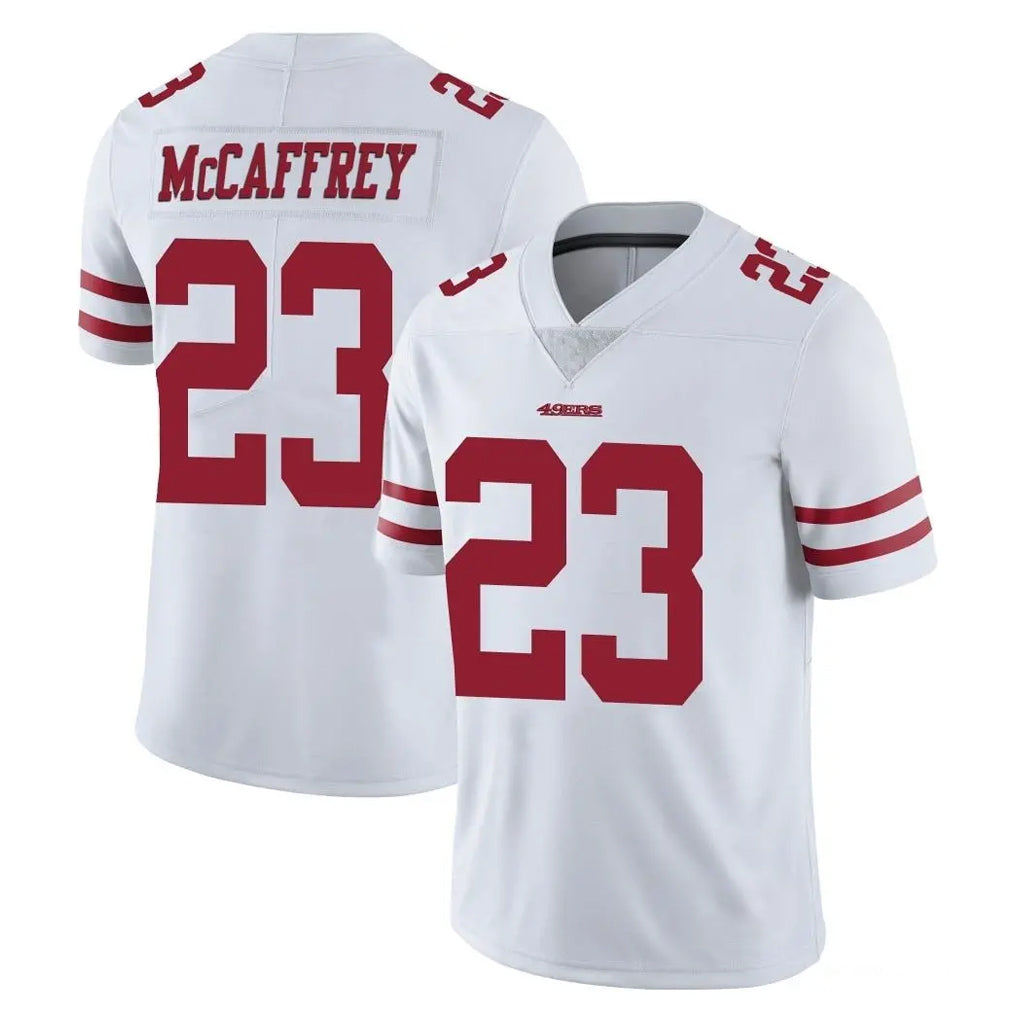Vanessashop SF.49ers #23 Christian McCaffrey Player White Limited Vapor Untouchable Home Game Stitched Jerseys