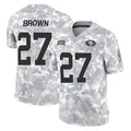 Vanessashop SF.49ers #27 Ji'Ayir Brown Player Arctic Camo Limited Salute To Service Home Game Stitched Jerseys
