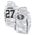 Vanessashop SF.49ers #27 Ji'Ayir Brown Player Arctic Camo Limited Salute to Service Pullover Hoodies Game Stitched Jerseys