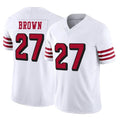 Vanessashop SF.49ers #27 Ji'Ayir Brown Player White Limited Alternate Vapor F.U.S.E. Home Game Stitched Jerseys