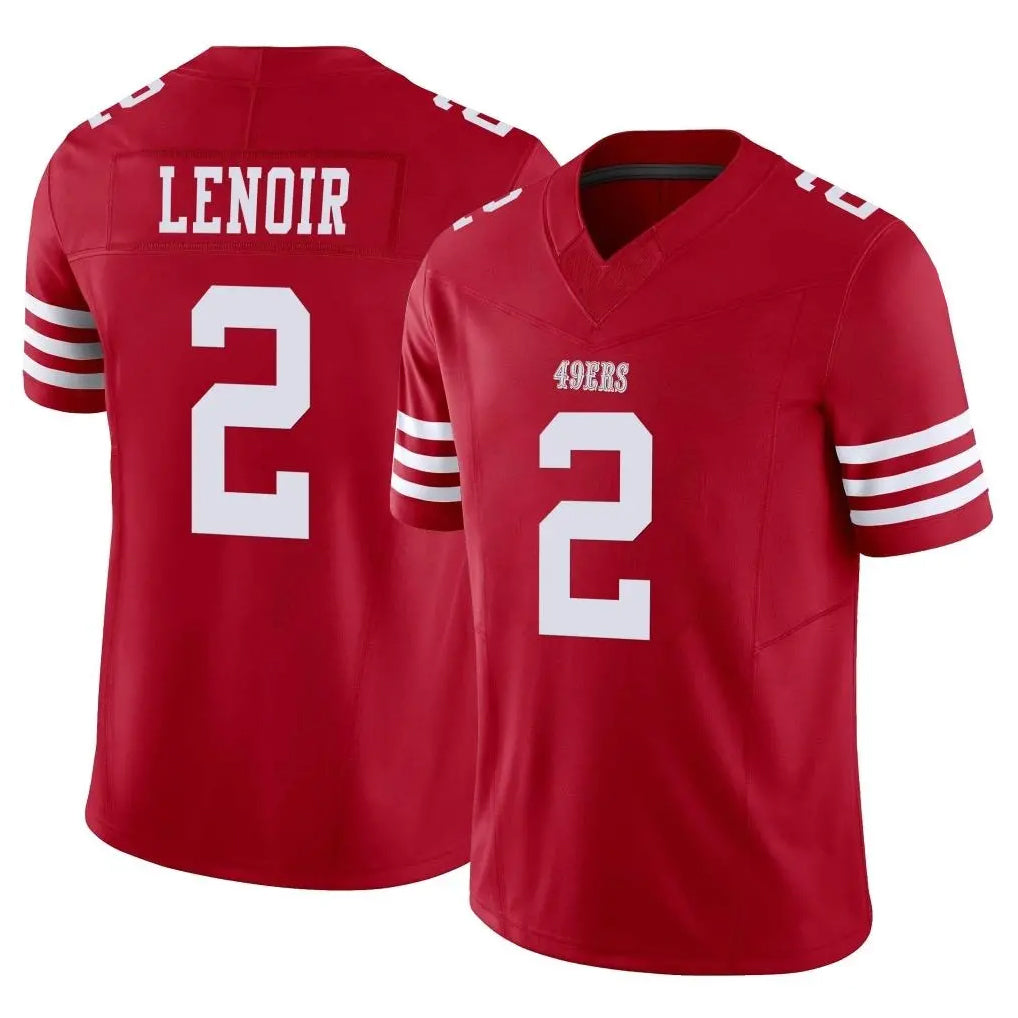 Vanessashop SF.49ers #2 Deommodore Lenoir Player Red Limited Vapor F.U.S.E. Home Game Stitched Jerseys