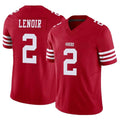 Vanessashop SF.49ers #2 Deommodore Lenoir Player Red Limited Vapor F.U.S.E. Home Game Stitched Jerseys