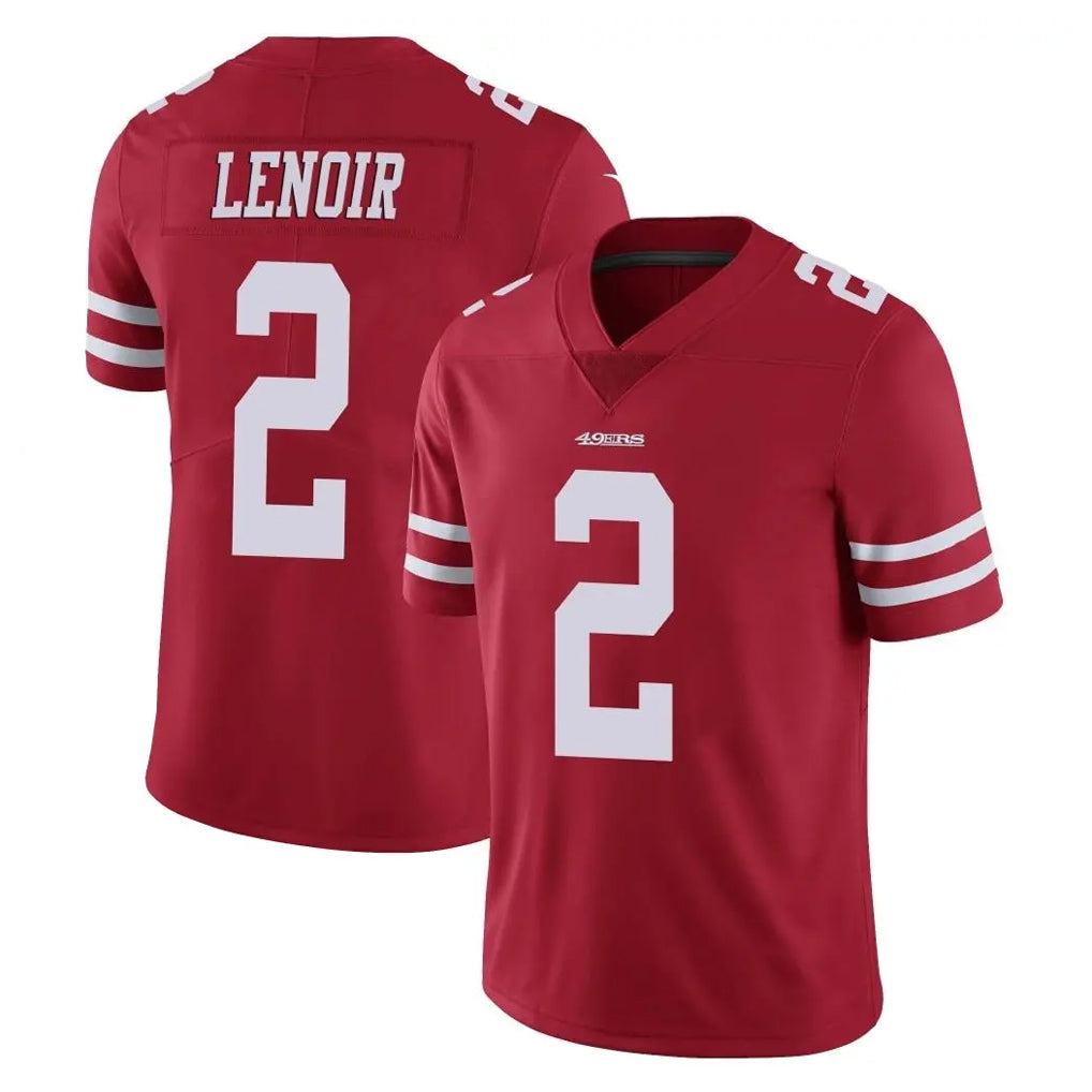Vanessashop SF.49ers #2 Deommodore Lenoir Player Red Limited Vapor Untouchable Home Game Stitched Jerseys