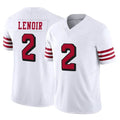 Vanessashop SF.49ers #2 Deommodore Lenoir Player White Limited Alternate Vapor F.U.S.E. Home Game Stitched Jerseys