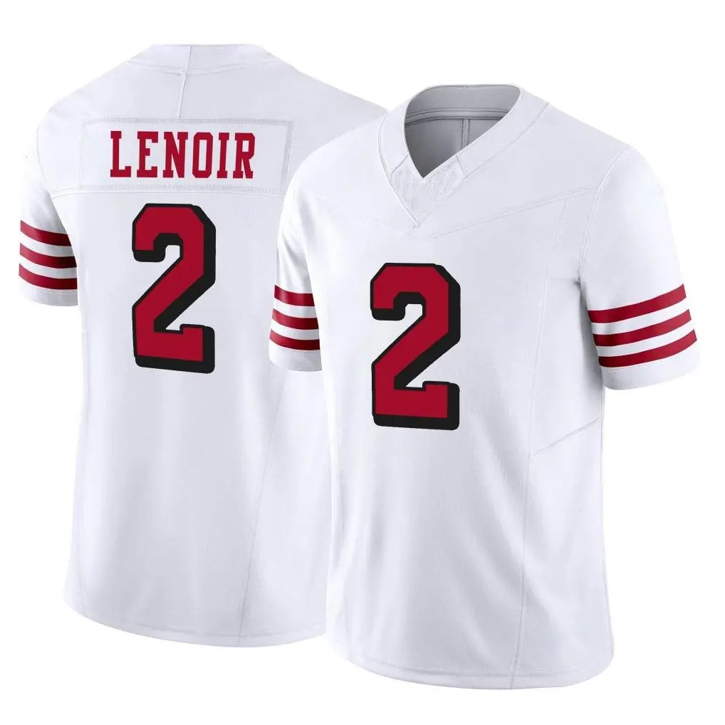 Vanessashop SF.49ers #2 Deommodore Lenoir Player White Limited Alternate Vapor F.U.S.E. Home Game Stitched Jerseys