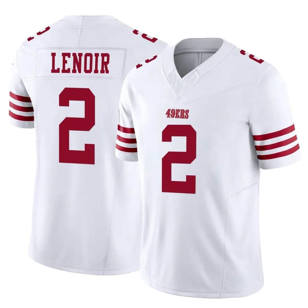 Vanessashop SF.49ers #2 Deommodore Lenoir Player White Limited Vapor F.U.S.E. Home Game Stitched Jerseys