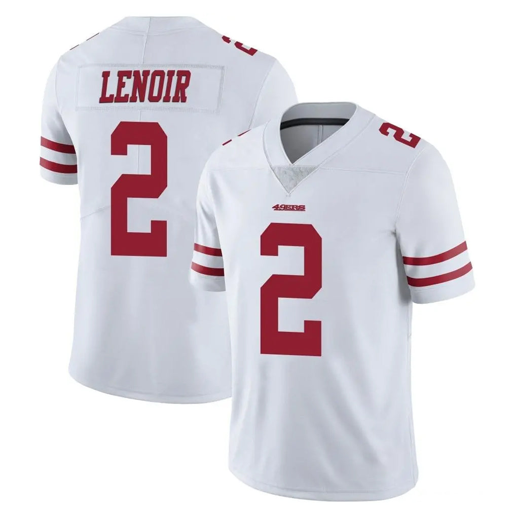 Vanessashop SF.49ers #2 Deommodore Lenoir Player White Limited Vapor Untouchable Home Game Stitched Jerseys
