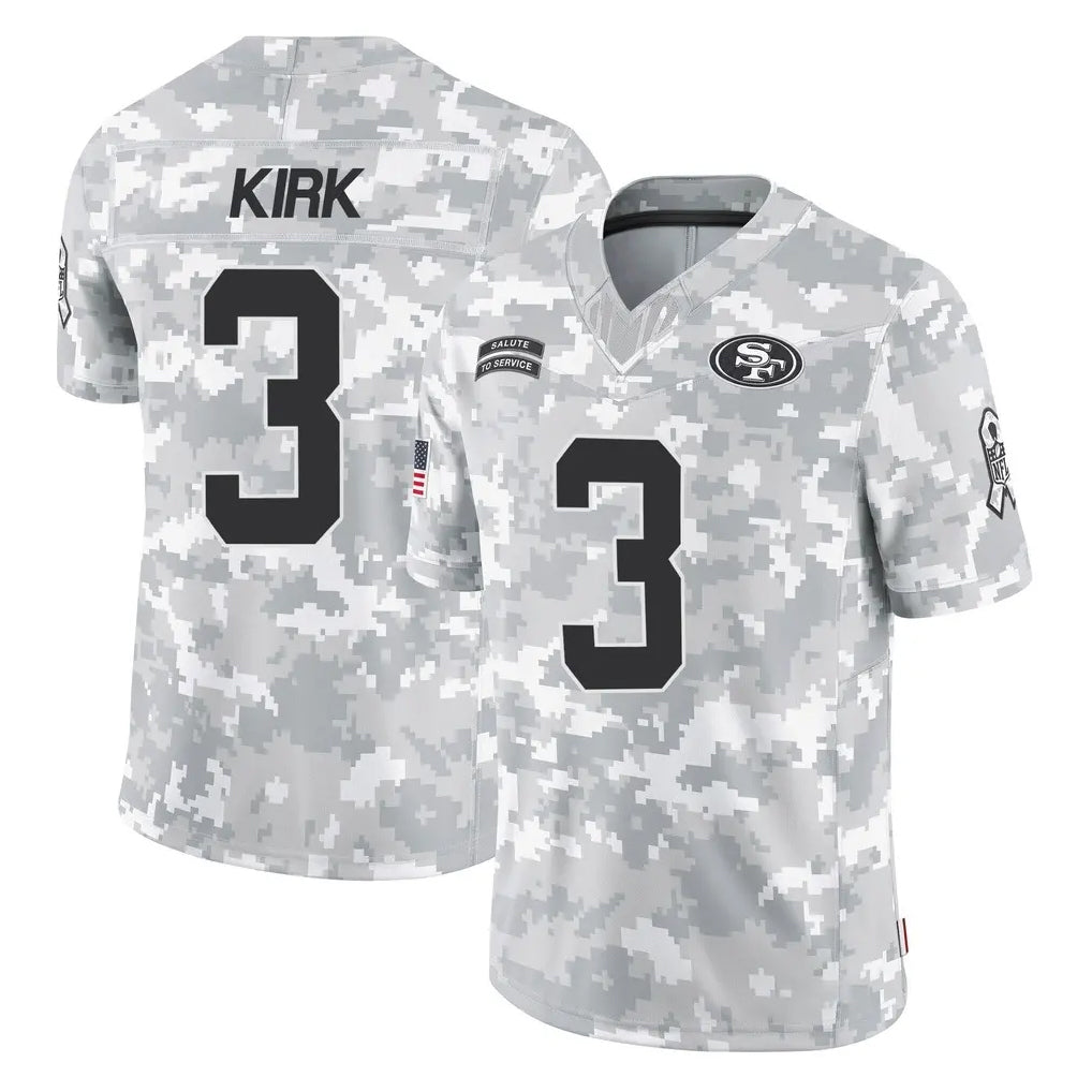 Vanessashop SF.49ers #3 Christian Kirk Player Arctic Camo Limited Salute To Service Home Game Stitched Jerseys