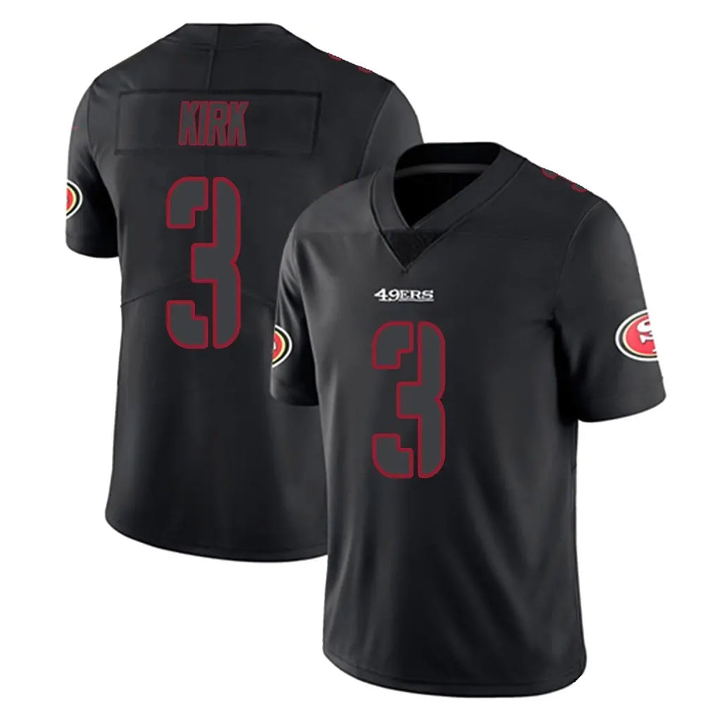 Vanessashop SF.49ers #3 Christian Kirk Player Black Impact Limited Home Game Stitched Jerseys