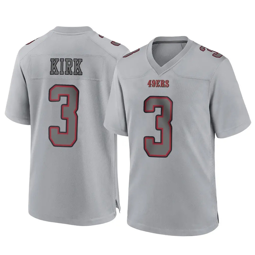 Vanessashop SF.49ers #3 Christian Kirk Player Gray Atmosphere Fashion Home Game Stitched Jerseys