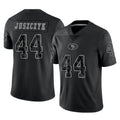 Vanessashop SF.49ers #44 Kyle Juszczyk Player Black Limited Reflective Home Game Stitched Jerseys