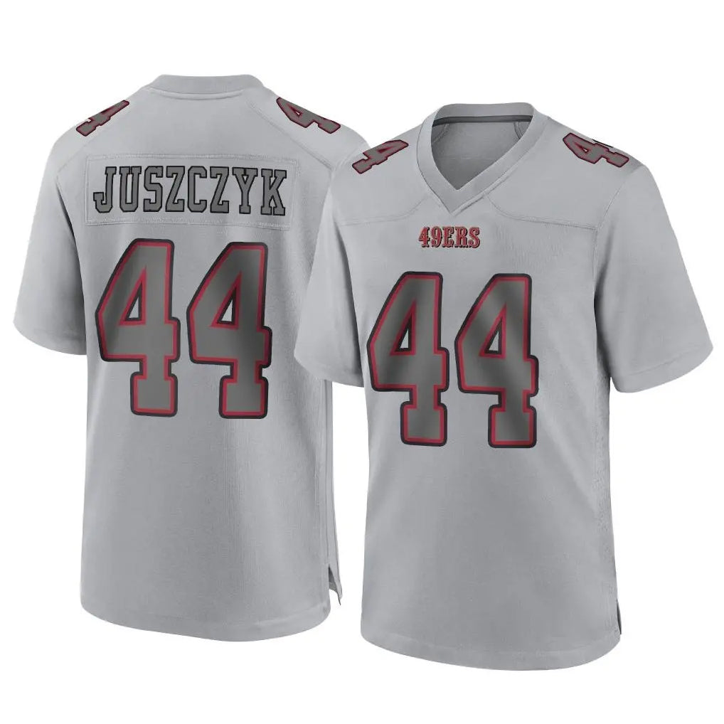 Vanessashop SF.49ers #44 Kyle Juszczyk Player Gray Atmosphere Fashion Home Game Stitched Jerseys
