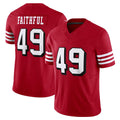 Vanessashop SF.49ers #49 The Faithful Player Red Limited Alternate Vapor F.U.S.E. Home Game Stitched Jerseys