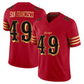 Vanessashop SF.49ers #49 The Faithful Player Red Rivalries Vapor Limited Home Game Stitched Jerseys