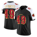 Vanessashop SF.49ers #49 The Faithful Player White-Black 2025 Rivalries Collection Game Limited Stitched Jerseys