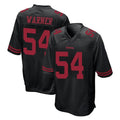 Vanessashop SF.49ers #54 Fred Warner Player Black Alternate Home Game Stitched Jerseys