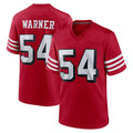 Vanessashop SF.49ers #54 Fred Warner Player Red Limited Alternate Home Game Stitched Jerseys
