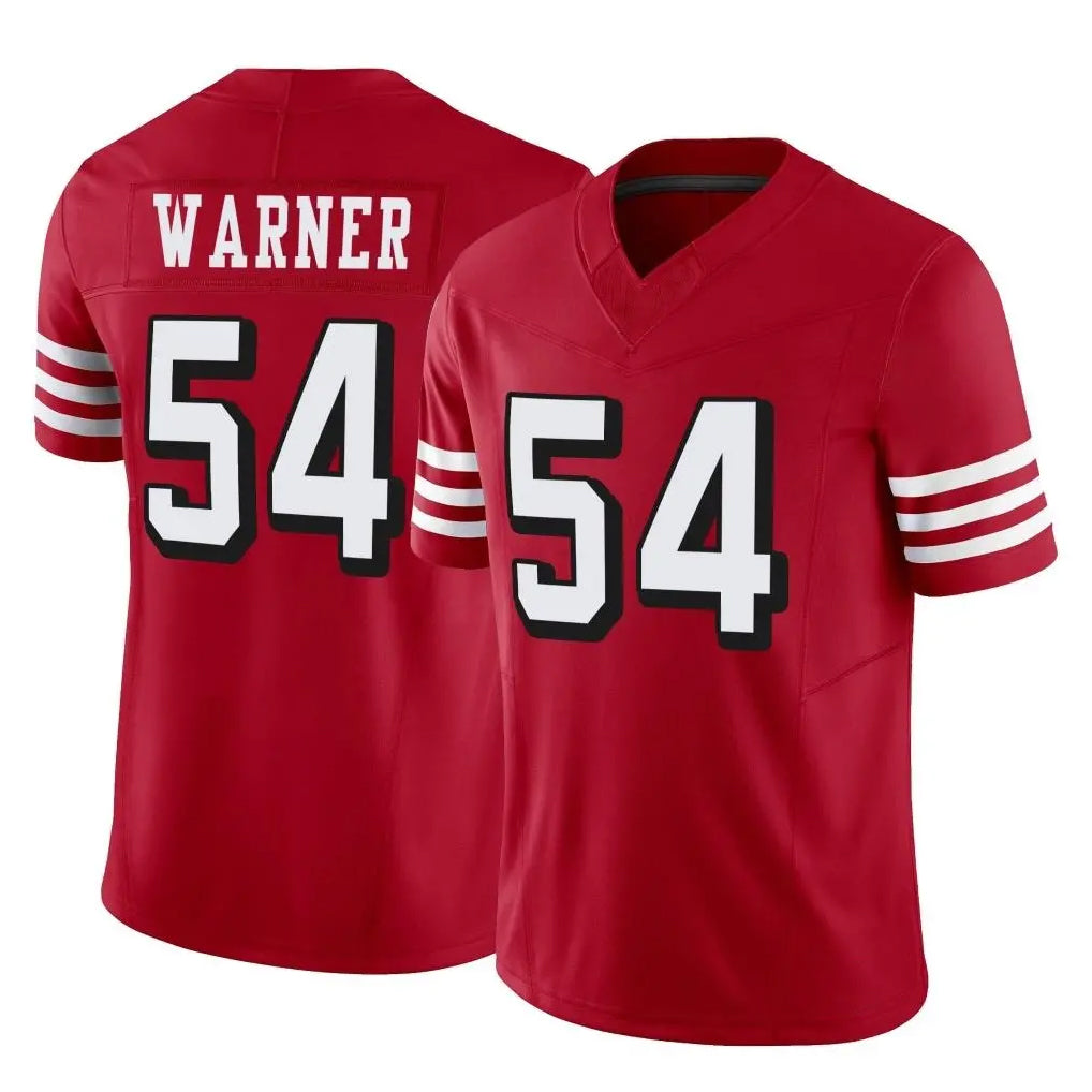Vanessashop SF.49ers #54 Fred Warner Player Red Limited Alternate Vapor F.U.S.E. Home Game Stitched Jerseys