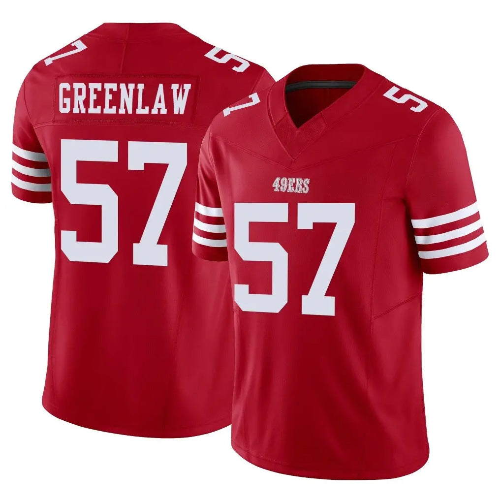 Vanessashop SF.49ers #57 Dre Greenlaw Player Red Limited Vapor F.U.S.E. Home Game Stitched Jerseys