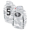 Vanessashop SF.49ers #5 Mike Evans Player Arctic Camo Limited Salute to Service Pullover Hoodies Game Stitched Jerseys