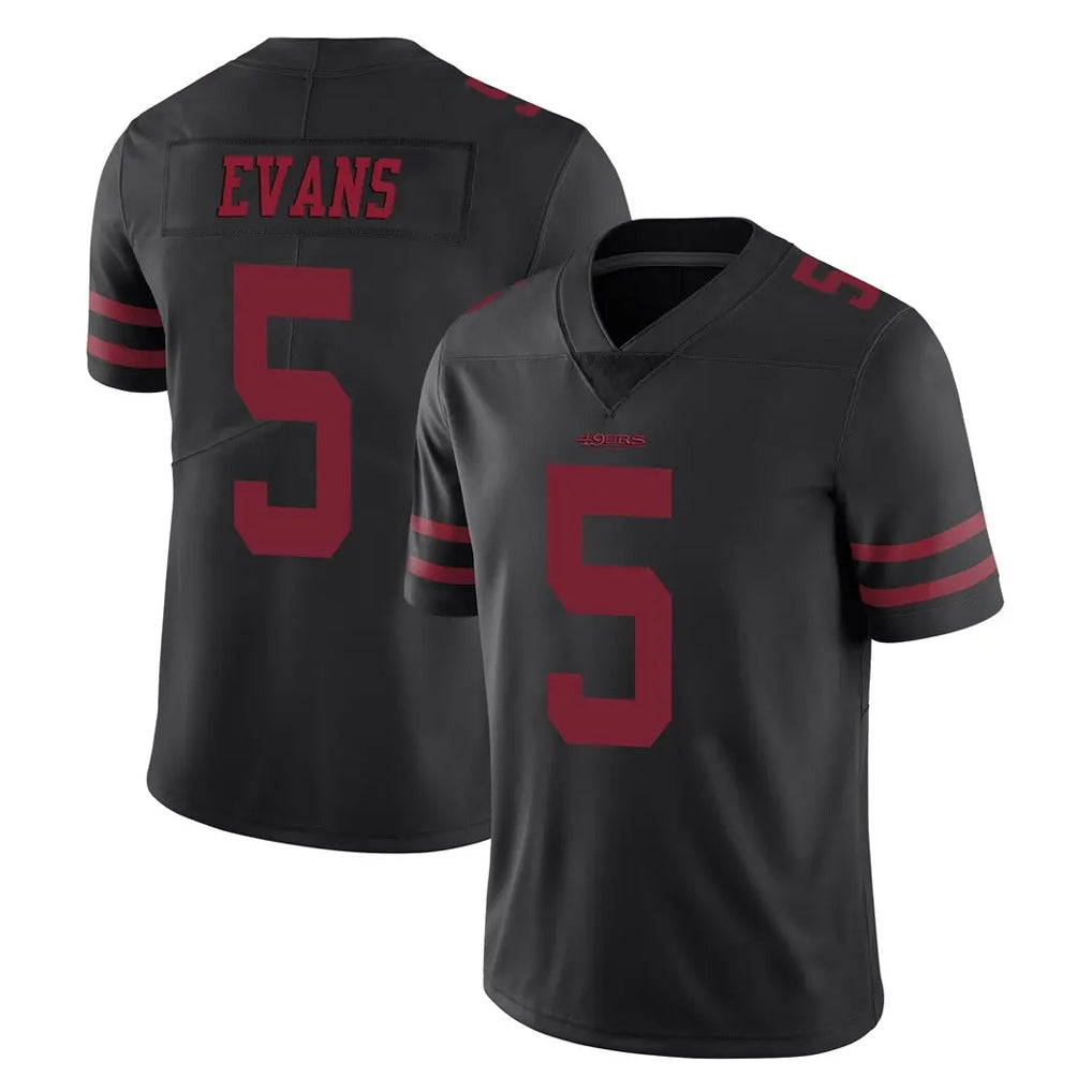 Vanessashop SF.49ers #5 Mike Evans Player Black Alternate Limited Vapor Untouchable Home Game Stitched Jerseys
