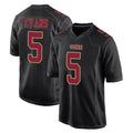 Vanessashop SF.49ers #5 Mike Evans Player Black Fashion Home Game Stitched Jerseys
