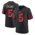 Vanessashop SF.49ers #5 Mike Evans Player Black Rivalries Collection Home Game Stitched Jerseys