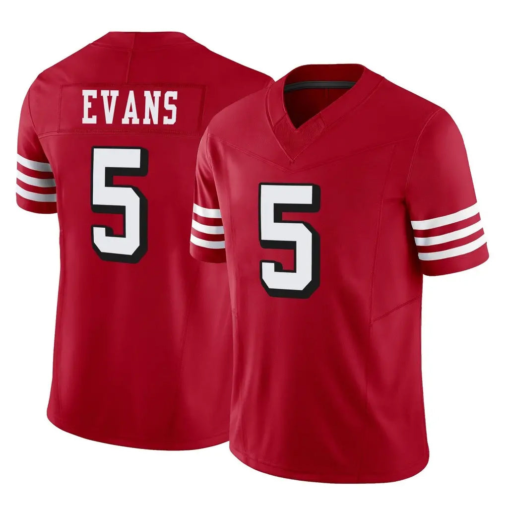 Vanessashop SF.49ers #5 Mike Evans Player Red Limited Alternate Vapor F.U.S.E. Home Game Stitched Jerseys