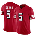 Vanessashop SF.49ers #5 Mike Evans Player Red Limited Alternate Vapor F.U.S.E. Home Game Stitched Jerseys
