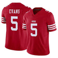 Vanessashop SF.49ers #5 Mike Evans Player Red Limited Vapor F.U.S.E. Home Game Stitched Jerseys