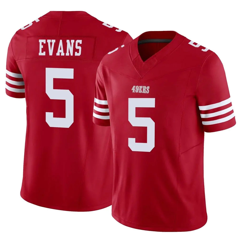 Vanessashop SF.49ers #5 Mike Evans Player Red Limited Vapor F.U.S.E. Home Game Stitched Jerseys
