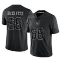Vanessashop SF.49ers #68 Colton McKivitz Player Black Limited Reflective Home Game Stitched Jerseys