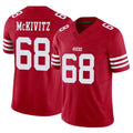 Vanessashop SF.49ers #68 Colton McKivitz Player Red Limited Vapor F.U.S.E. Home Game Stitched Jerseys