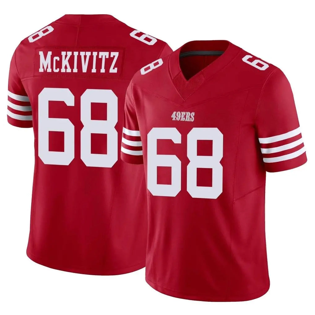 Vanessashop SF.49ers #68 Colton McKivitz Player Red Limited Vapor F.U.S.E. Home Game Stitched Jerseys