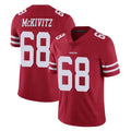 Vanessashop SF.49ers #68 Colton McKivitz Player Red Limited Vapor Untouchable Home Game Stitched Jerseys