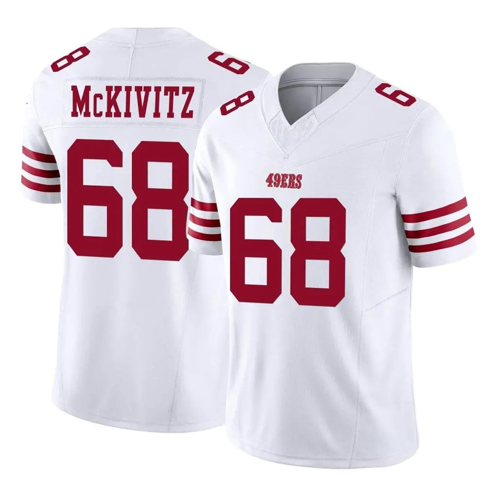 Vanessashop SF.49ers #68 Colton McKivitz Player White Limited Vapor F.U.S.E. Home Game Stitched Jerseys