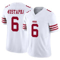 Vanessashop SF.49ers #6 Malik Mustapha Player White Limited Vapor F.U.S.E. Home Game Stitched Jerseys