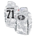Vanessashop SF.49ers #71 Trent Williams Player Arctic Camo Limited Salute to Service Pullover Hoodies Game Stitched Jerseys