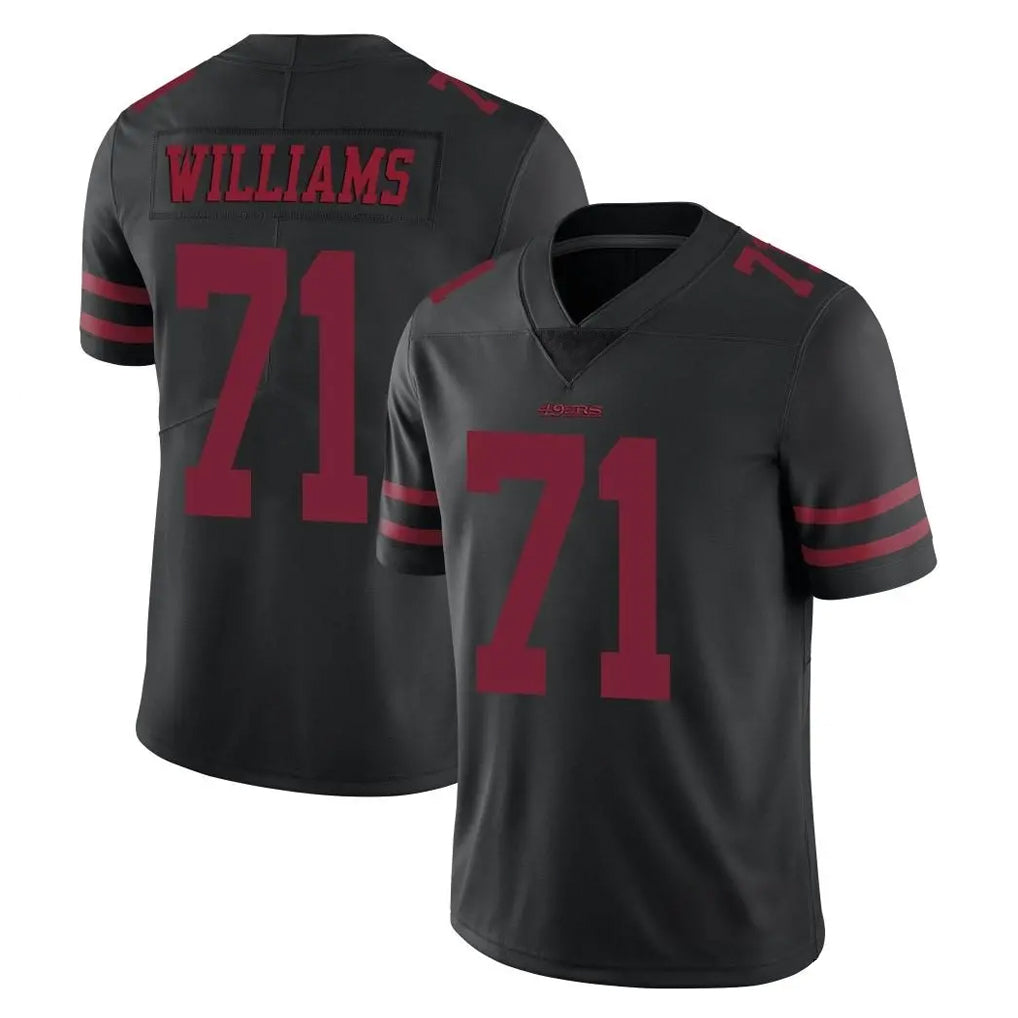 Vanessashop SF.49ers #71 Trent Williams Player Black Alternate Limited Vapor Untouchable Home Game Stitched Jerseys
