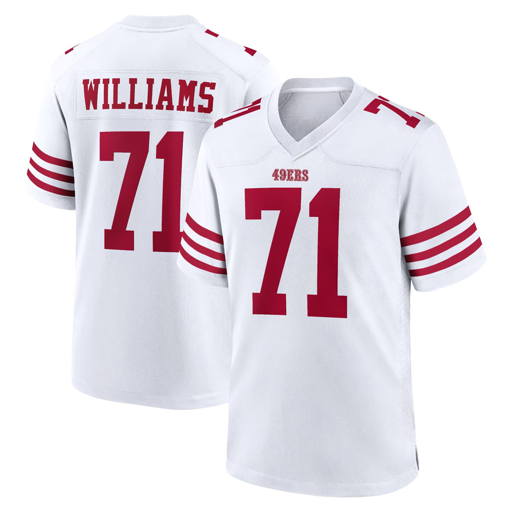 Vanessashop SF.49ers #71 Trent Williams Player White Game Home Stitched Jerseys