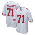 Vanessashop SF.49ers #71 Trent Williams Player White Home Game Stitched Jerseys