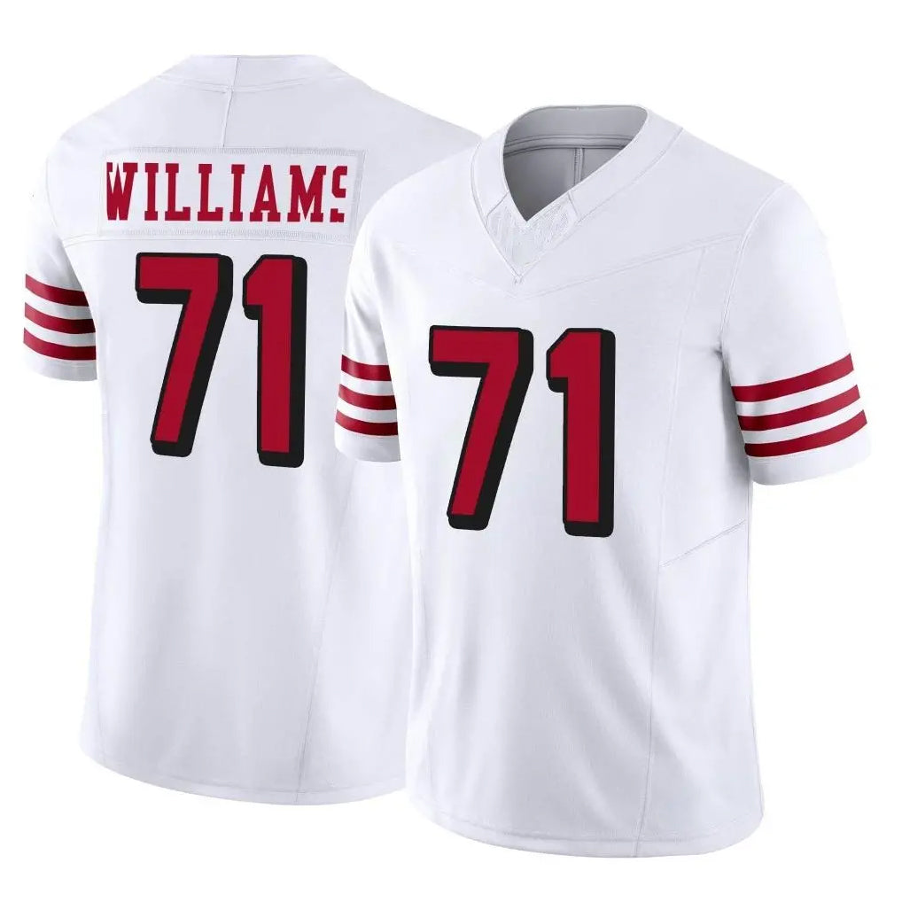 Vanessashop SF.49ers #71 Trent Williams Player White Limited Alternate Vapor F.U.S.E. Home Game Stitched Jerseys
