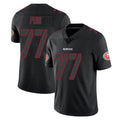 Vanessashop SF.49ers #77 Dominick Puni Player Black Impact Limited Home Game Stitched Jerseys