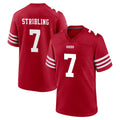 Vanessashop SF.49ers #7 De'Zhaun Stribling Player Red Game Home Stitched Jerseys