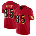 Vanessashop SF.49ers #85 George Kittle Player Red Rivalries Vapor Limited Home Game Stitched Jerseys