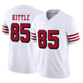 Vanessashop SF.49ers #85 George Kittle Player White Limited Alternate Vapor F.U.S.E. Home Game Stitched Jerseys