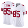Vanessashop SF.49ers #85 George Kittle Player White Limited Vapor F.U.S.E. Home Game Stitched Jerseys