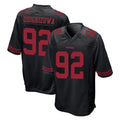 Vanessashop SF.49ers #92 Osa Odighizuwa Player Black Alternate Home Game Stitched Jerseys